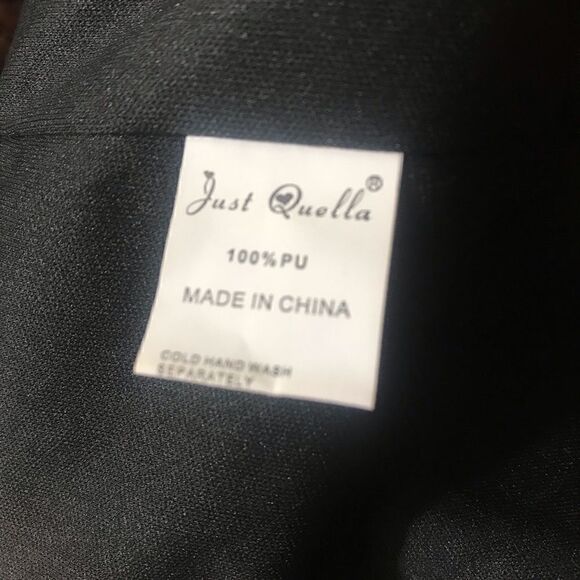 NEW! Just Quella Women Black Vinyl Skirt-M (8-10) - Picture 7 of 7